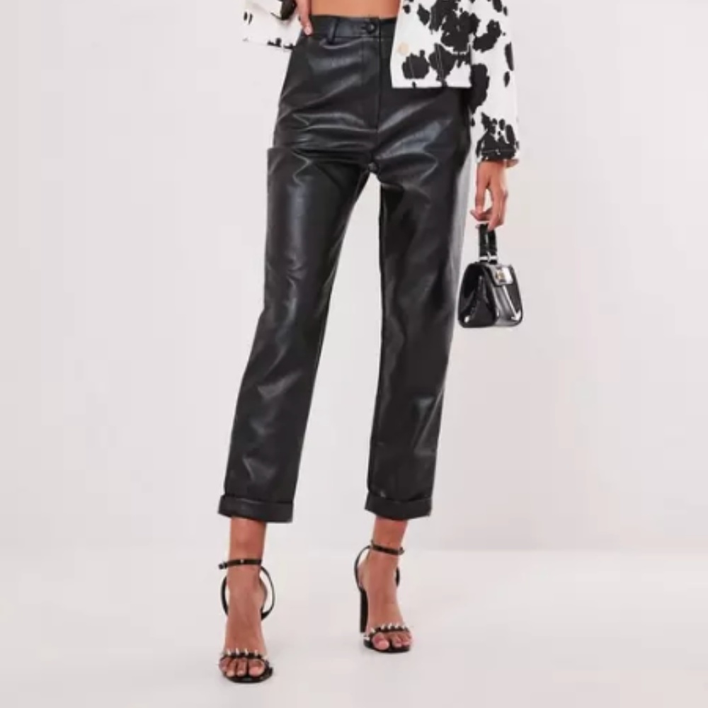 Missguided Leather Cigarette Pants